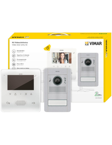 K7559G.01 Еднофамилен видеодомофонен комплект, 4,3" hands-free цветен LCD дисплей, Vimar