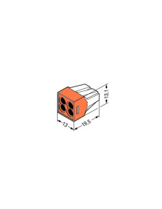 Wago 773-104 Кл. четворка /0.75-2.50/ - 100 кутия - К112 - Цена | LEDs4economy 2