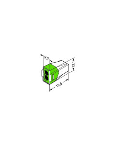 Wago 773-112 Кл. двойка зелена /0.75-2.50/ - 100 кутия - 773-112 - Цена | LEDs4economy 2