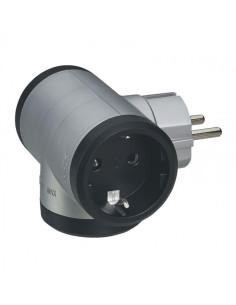 Legrand 050664 Разклонител щепсел 3х2P+E, немски стандарт, Сив/Черен - 050664 - Цена | LEDs4economy