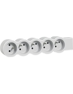 Legrand 050060 Разклонител 5x2P+ E,16A, IP20, френски стандарт, Бял - 050060 - Цена | LEDs4economy