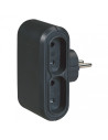 Legrand 050651  Разклонител щепсел 4х2P, немски стандарт, Черен - 050651