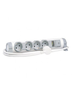 Legrand 694643 Разклонител 4х2P+E, с кабел 3 м, с индикатор за консумацията, Бял - 694643 - Цена | LEDs4economy