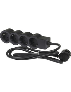 Legrand 695030 Разклонител 4х2P+E, с кабел 5 метра, Черен - 695030 - Цена | LEDs4economy 2