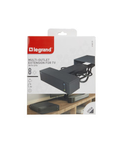Legrand 694515 Разклонител COR, TV шуко, 4X2P+E, + 4X2P, защита пренапрежение, 2м. кабел, черно - 694515 - Цена | LEDs4economy 2