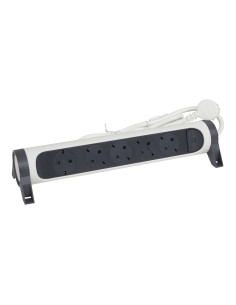 Legrand 694531 Разклонител PRE, шуко, 5X2P+E, въртящ се, 1,5м. кабел, бяло/сиво - 694531 - Цена | LEDs4economy