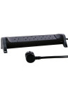 Legrand 694532  Разклонител PRE, шуко, 5X2P+E, въртящ се, 1,5м. кабел, черно/сиво - 694532