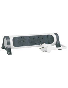 Legrand 694541 Разклонител PRE, шуко, 3X2P+E, въртящ се, 5м. кабел, бяло/сиво - 694541 - Цена | LEDs4economy