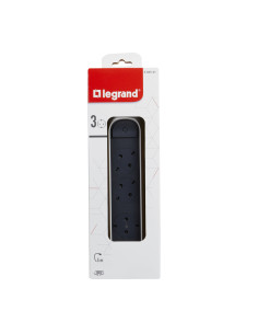 Legrand 694541 Разклонител PRE, шуко, 3X2P+E, въртящ се, 5м. кабел, бяло/сиво - 694541 - Цена | LEDs4economy 2