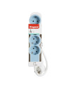 Legrand 694554  Разклонител STD, шуко, 4X2P+E, 1,5м. кабел, бяло/светлосиньо - 694554 - 2