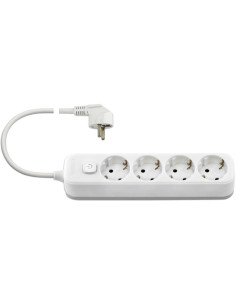 VIMAR 00494.X.B Multi-outlet 4Schuko+switch 5m white - Цена | LEDs4economy