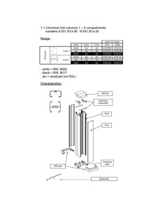 Legrand 653123 Универсална мини колона с 2 отделения, височина 0,68м, бял , - 653123 - Цена | LEDs4economy 2