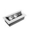 GTV AE-PBU02GS-10 Pop-up контакт за вграждане, 2x Schuko, 2X USB, без кабел, бял  - 2