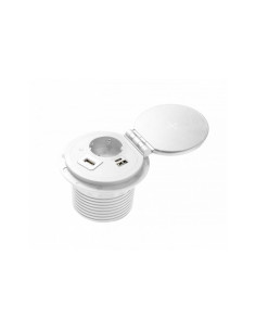GTV AE-BPW1SACP-10 Charger Plus контакт за вгражд., 1x Schuko,USB,HDMI,RJ45,кабел 1,5 м,сребрист - Цена | LEDs4economy 2