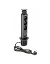GTV AE-BPW3S60U-20 Pull-out контакт за вгражд., 3х Schuko, USB5V/2,4A, кабел 1,5 м, черен  - 2