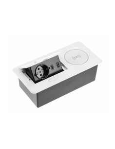 GTV AE-PB1SAVAP-10 AVARO PLUS Pop-up контакт за вгражд., 1x Schuko, USB, кабел 1,5 м, бял - Цена | LEDs4economy 2