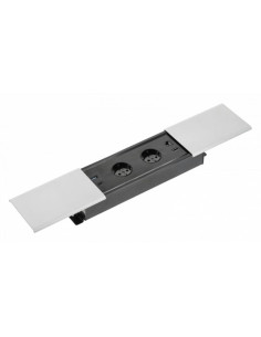 GTV AE-PB2SPRES-53 PRESTINO контакт за вгражд., 2x Schuko, USB, RJ45, HDMI, кабел 1,5 м, сребрист - Цена | LEDs4economy