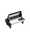 GTV AE-PBC3GS-53BKS LETTERBOX Pop-up контакт за вгражд., 3х Schuko, без корпус, капак, сребрист  - 2