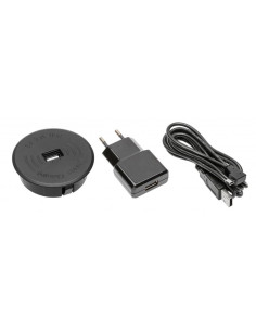 GTV AE-ZUSB-20 Безжично зарядно у-во ф70, вграждане ф60, с захр.220-240VAC/5VDC, max.1A, черен - Цена | LEDs4economy 2
