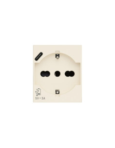 VIMAR 30210.USBC Контакт SICURY Linea, 2P+E 16A+USB-C, унив. стандарт, с детска защита, 2M, Canvas, - Цена | LEDs4economy 2
