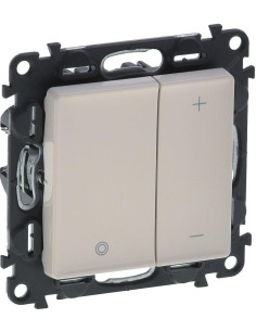 Legrand Димер бутонен R3-400W L3-400VA LED3-125VA цвят крем Valena Life - 752262A - Цена | LEDs4economy