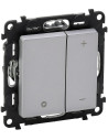 Legrand Димер бутонен R3-400W L3-400VA LED3-125VA цвят алуминий Valena Life - 752362A - Цена | LEDs4economy