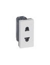 Legrand 077501 Контакт Euro-US - 2P - 1 модул - бял Mosaic ,  - 077501 - 2