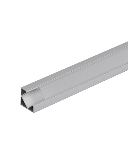 Алуминиев профил за LED лента, ъглов, с борд, за вграждане, 2м