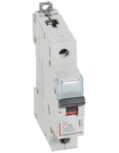 Legrand Автоматичен прекъсвач DX3 1P 25A крива С 10kA 1 мод. - 409116 - Цена | LEDs4economy