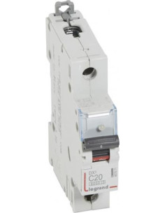 Legrand Автоматичен прекъсвач DX3 1P 20A крива С 6kA - 407671 - Цена | LEDs4economy