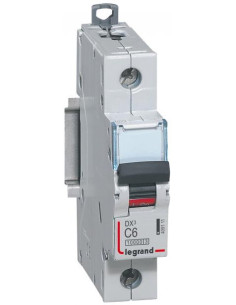 Legrand Автоматичен прекъсвач DX3 1P 6A крива С 10kA 1 мод. - 409111 - Цена | LEDs4economy