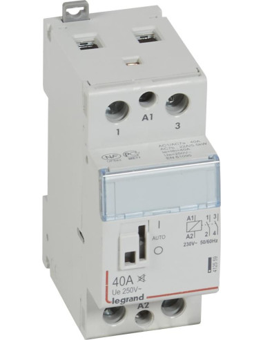 Модулен контактор с ръкохватка CX3, 40A 2NO 220V 2 модула БЕЗШУМЕН Legrand