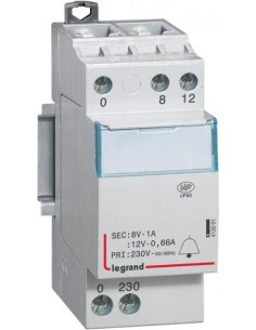 Legrand Модулен звънчев трансформатор 8VA 8…12V 2 мод. - 413091 - Цена | LEDs4economy