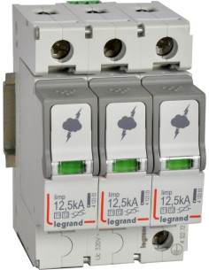 Legrand Катоден отводител тип 1+2 SPD 12.5kA 320V 3P с индикация - 412272 - Цена | LEDs4economy