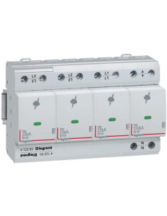 Legrand Катоден отводител тип 1+2 SPD 25kA 350V 3P+N с индикация - 412283 - Цена | LEDs4economy