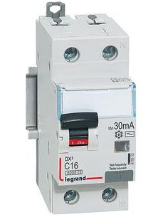 Legrand ДТЗ комбинирана DX3 1P+N 10A крива C 30mA тип AC 6kA 2 мод. - 411011 - Цена | LEDs4economy