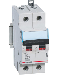 Legrand Автоматичен прекъсвач TX3 2P 63A крива С 10kA - 404211 - Цена | LEDs4economy