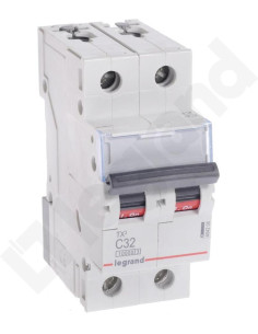 Legrand Автоматичен прекъсвач TX3 2P 6A крива С 10kA - 404201 - Цена | LEDs4economy