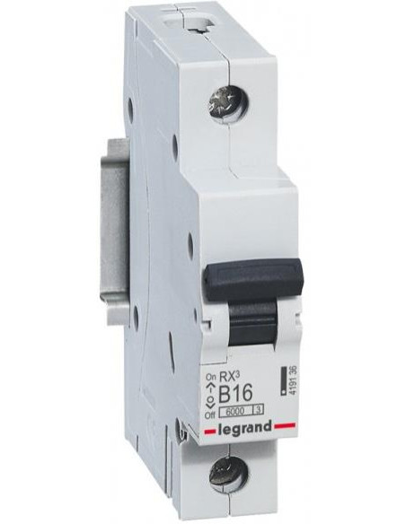 Legrand Автоматичен прекъсвач RX3 1P 16A крива В 6kA  - 419136 