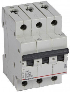 Legrand Автоматичен прекъсвач RX3 3P 32A крива В 6kA - 419172 - Цена | LEDs4economy