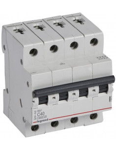 Legrand Автоматичен прекъсвач RX3 4P 40A крива С 6kA MC - 419921 - Цена | LEDs4economy