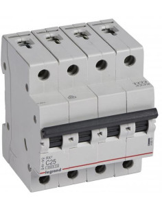 Legrand Автоматичен прекъсвач RX3 4P 25A крива С 6kA MC - 419919 - Цена | LEDs4economy
