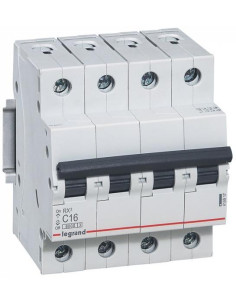 Legrand Автоматичен прекъсвач RX3 4P 16A крива С 6kA MC - 419917 - Цена | LEDs4economy
