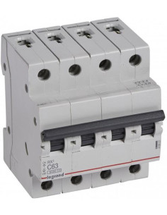 Legrand Автоматичен прекъсвач RX3 4P 63A крива С 6kA MC - 419923 - Цена | LEDs4economy