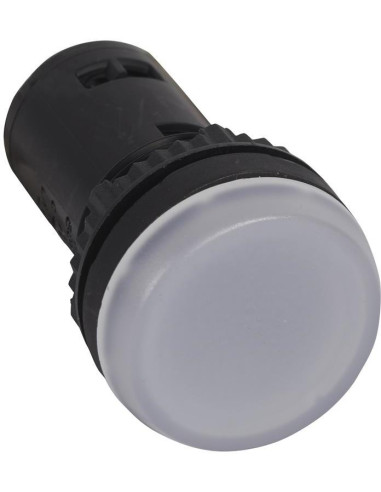 Сигнална лампа LED монолитна бяла 230Vac Ø22mm Legrand