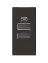 BTICINO RG4191AA USB зарядно тип A и A 15W 3A 100-240V 50-60Hz, 1M Черен  Classia - RG4191AA - 2