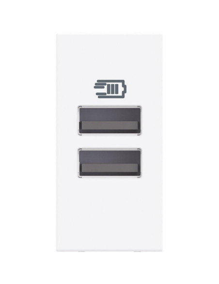 RW4191AA USB зарядно тип A и A 15W 3A 100-240V 50-60Hz, 1M Бял Bticino Classia