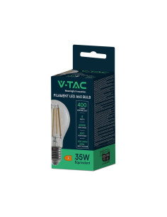 V-tac LED Крушка - 4W Filament E27 A60 Прозрачно Покритие 6400K 217120 - Цена | LEDs4economy 2