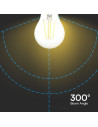 V-tac LED Крушка - 4W Filament E27 A60 Прозрачно Покритие 6400K 217120 - 4