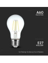 V-tac LED Крушка - 4W Filament E27 A60 Прозрачно Покритие 6400K 217120 - 5